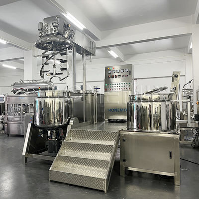 Mieszalnik kremowy homogenizator podciśnięty pod próżnią Mieszalnik podwójny z hydraulicznym podnoszeniem