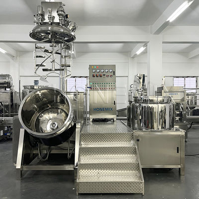 Mieszalnik kremowy homogenizator podciśnięty pod próżnią Mieszalnik podwójny z hydraulicznym podnoszeniem